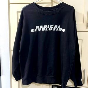 Radical Revolution Oversize Sweater with reflective letters and strips
